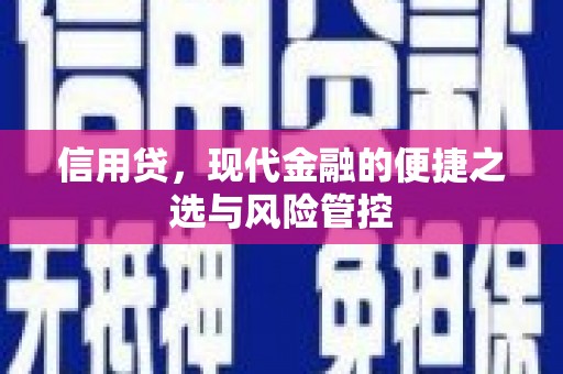深水埗信用贷，现代金融的便捷之选与风险管控