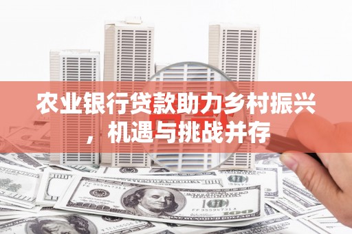 深水埗农业银行贷款助力乡村振兴，机遇与挑战并存
